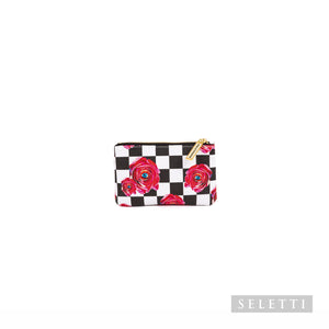 ASTUCCIO IN PU STAMPATO "TOILETPAPER" - ROSES ON CHECK