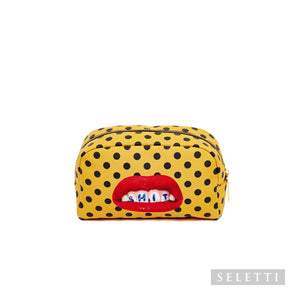 BEAUTY-CASE IN PU STAMPATO "TOILETPAPER" - SHIT