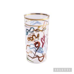 BICCHIERE IN VETRO "TOILETPAPER" - SNAKES